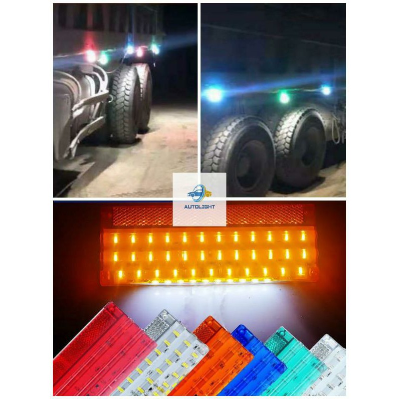 Lampu Samping Bak Truck Mobil 24 volt dan 12 Volt Sein Nyalah Runing 26 LED