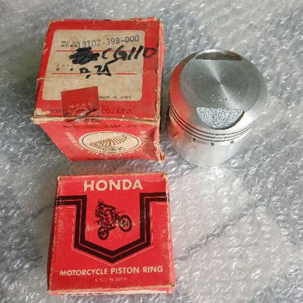 piston seher Honda CG110 OS STD dan 25 original- ring piston seher Honda cg110