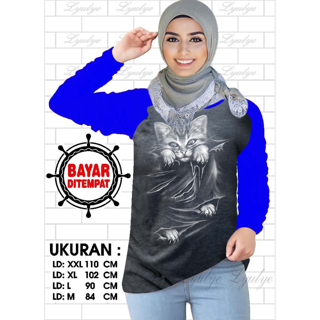 Kaos Raglan (K.SOBEK)/Kaos Wanita Lengan Panjang/ Kaos Wanita/ Kaos Cewek/ Kaos Oblong/Misty