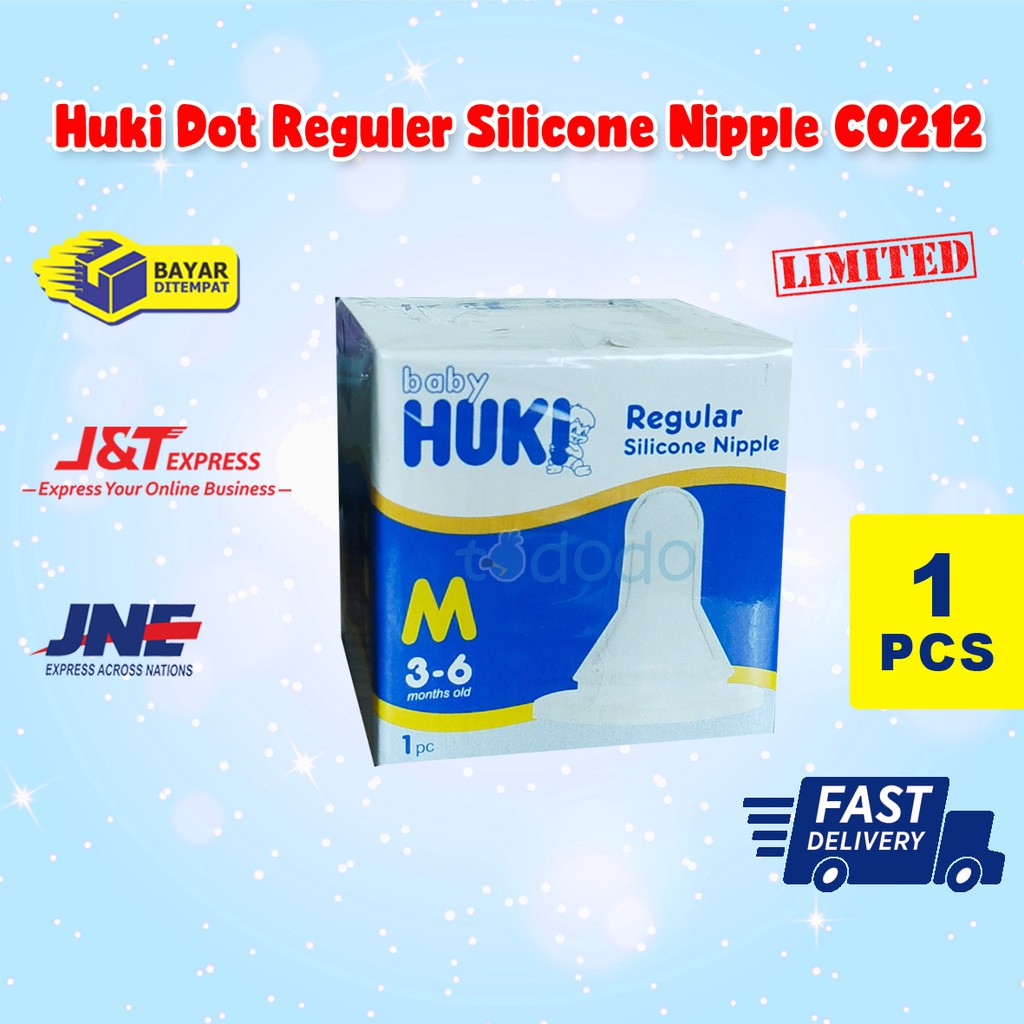 Nipple Dot Bayi Huki Dot Reguler Silicone Nipple M C0212