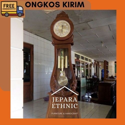 Jam Hias Kayu Jati Minimalis Modern Klasik Lemari Jam Hias Untuk Dekor Rumah Jam Berdiri Kayu Jati