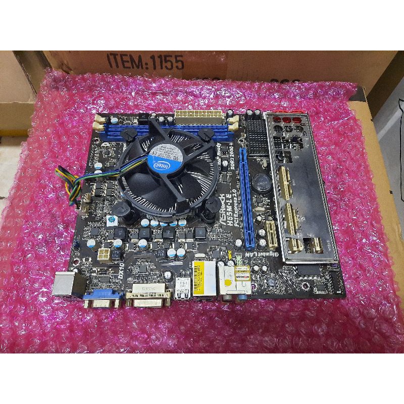 Motherboard H55 1156 Paket Core I3 530/540 Fan