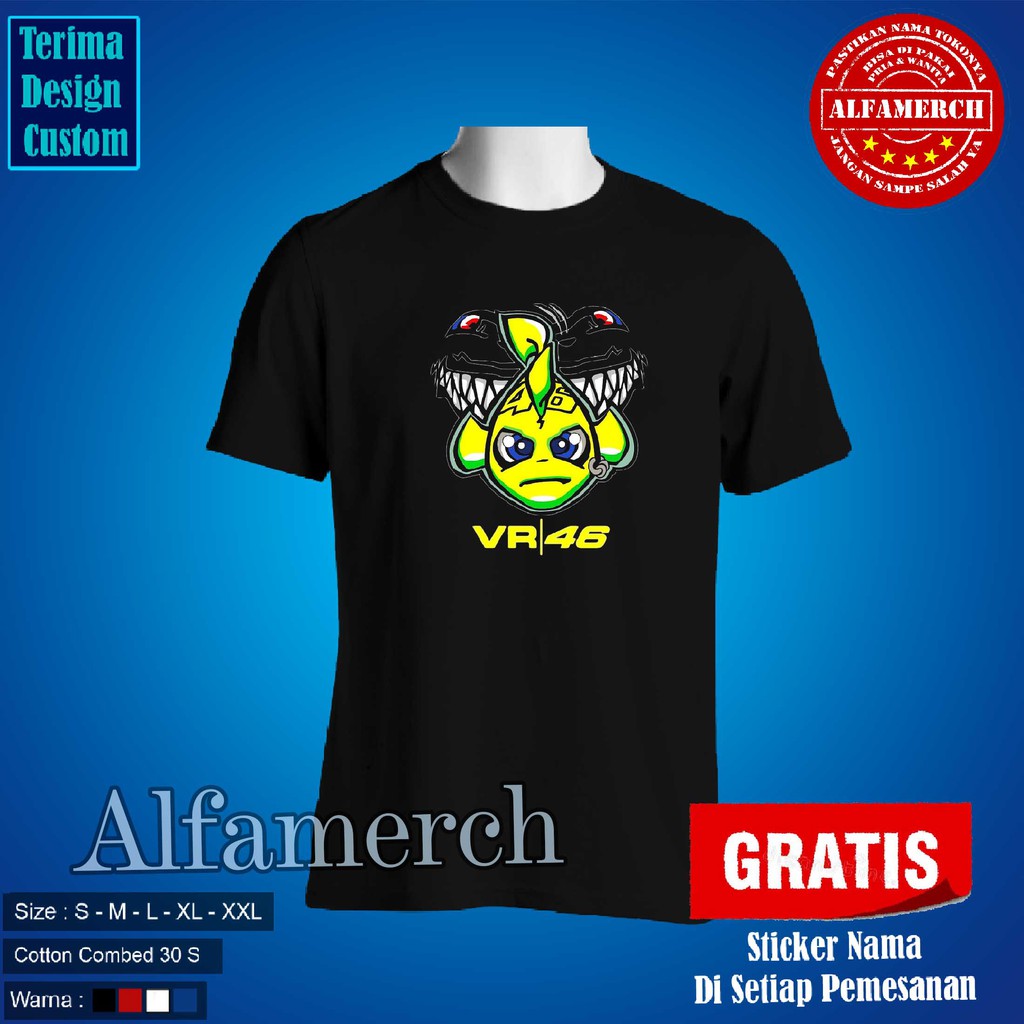 TSHIRT / BAJU / KAOS VALEN TINO VALENTINO ROSSI (MUST HAVE) ALFAMERCH