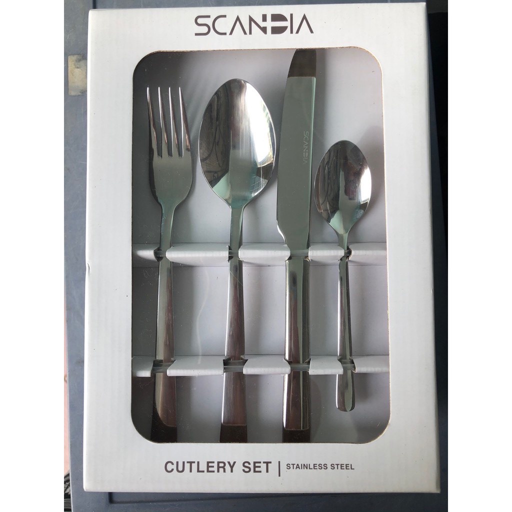 JYSK Set Alat Makan Cutlery Sets Basic Mogen Sendok Garpu Pisau