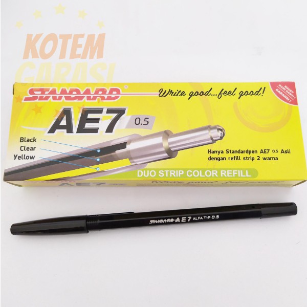 

KOTEM GARASI Pulpen Standard AE-7 Alfa Tip Hitam