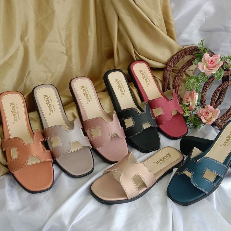 SANDAL WANITA WEDGES TERBARU MODEL CALBI/ SANDAL WEDGES TERBARU-TEPLEK RANDOM
