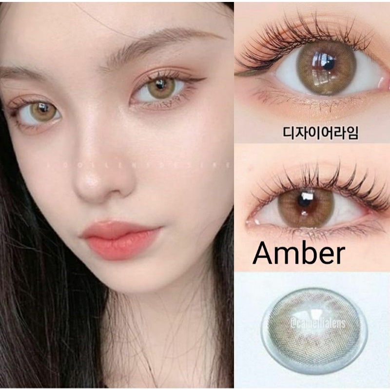 Softlens Elcoco Desire Euro Amber Ocean Lime Normal Minus s.d -10.00 Soflen Minus Coklat Abu Grey