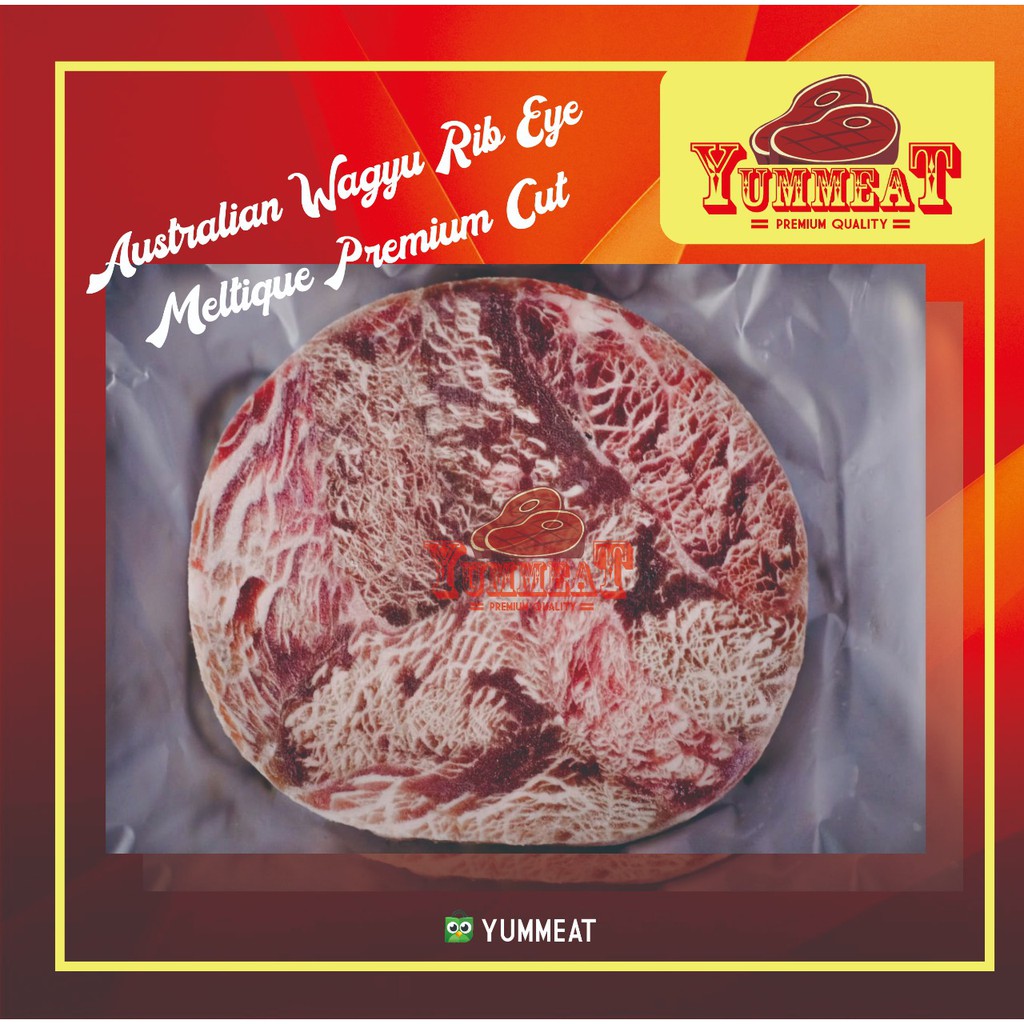 

Australian Wagyu Round Meltique Premium Cut / Beef Rib Eye Steak Grade A / Daging Steak Rib Eye AUS