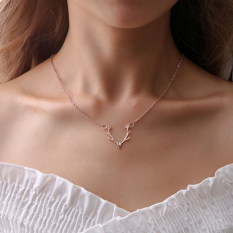 Kalung tanduk fashion korea perhiasan wanita Necklace