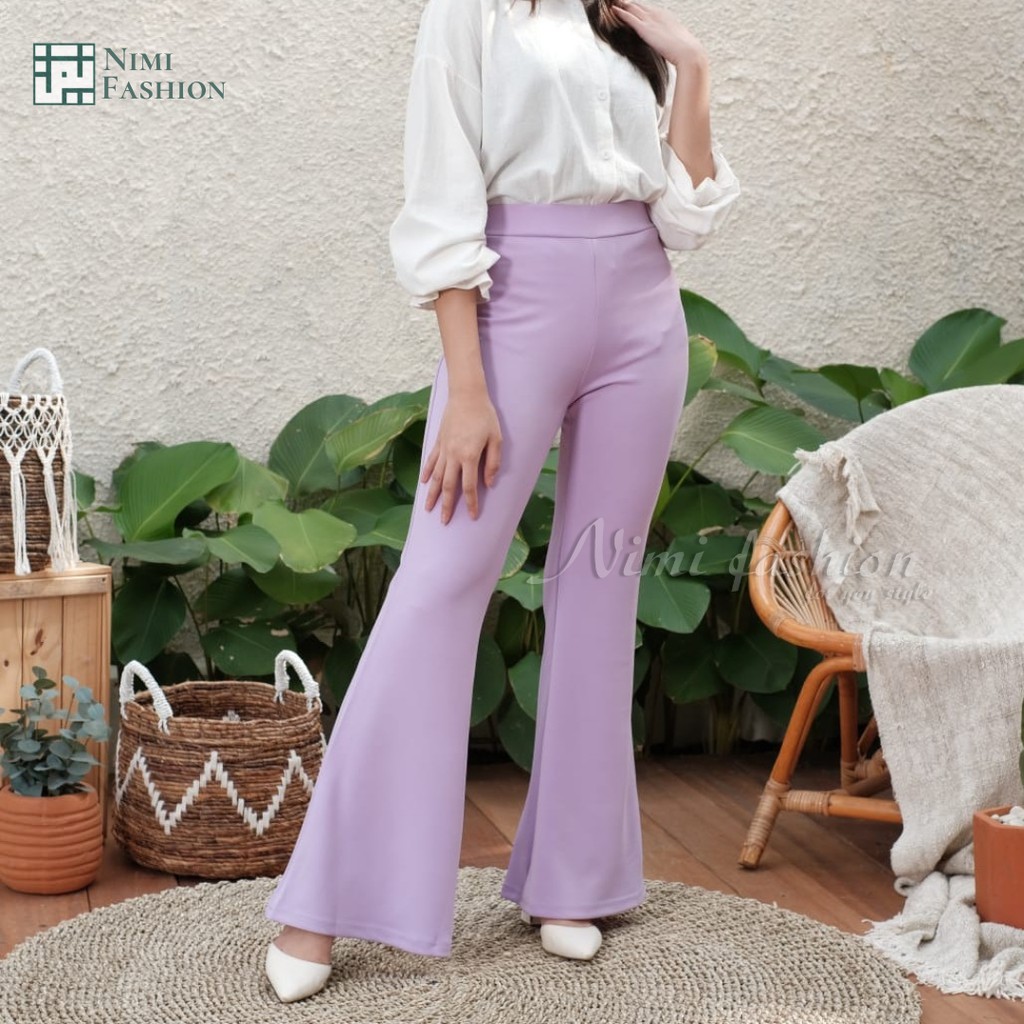 Cutbray Scuba Premium Celana Cutbray Palazzo Wanita Bawahan Highwaist Casual Cutbray Office Pants