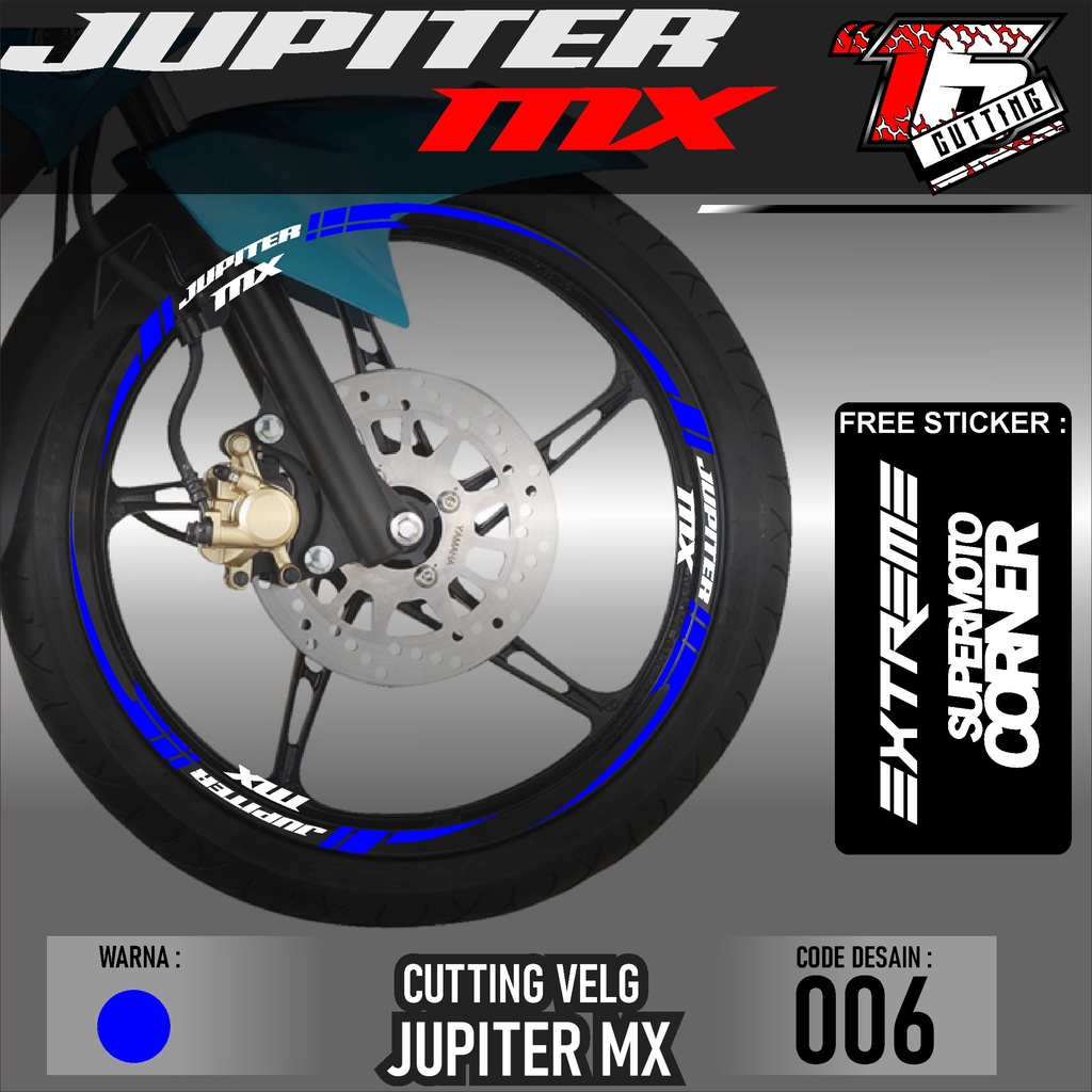 Stiker Cutting Sticker List Velg Motor Yamaha Jupiter MX 135 Old New Lis Pelek Velk Variasi Set Depa
