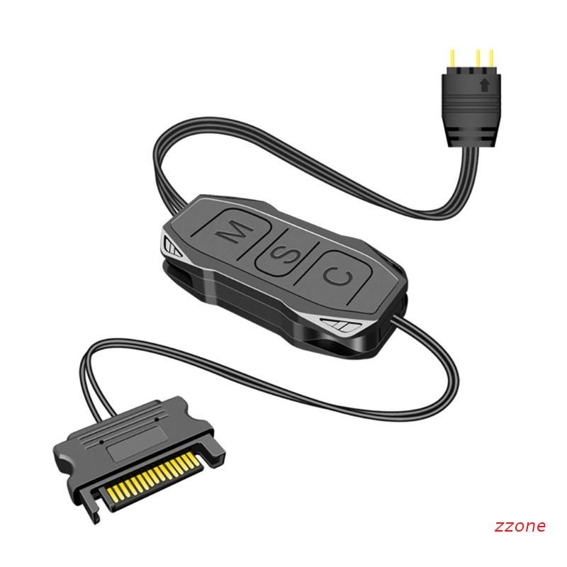 zzz 5V 3Pin RGB ARGB to SATA Controller Power Adapter For Computer PC Case LED Fans