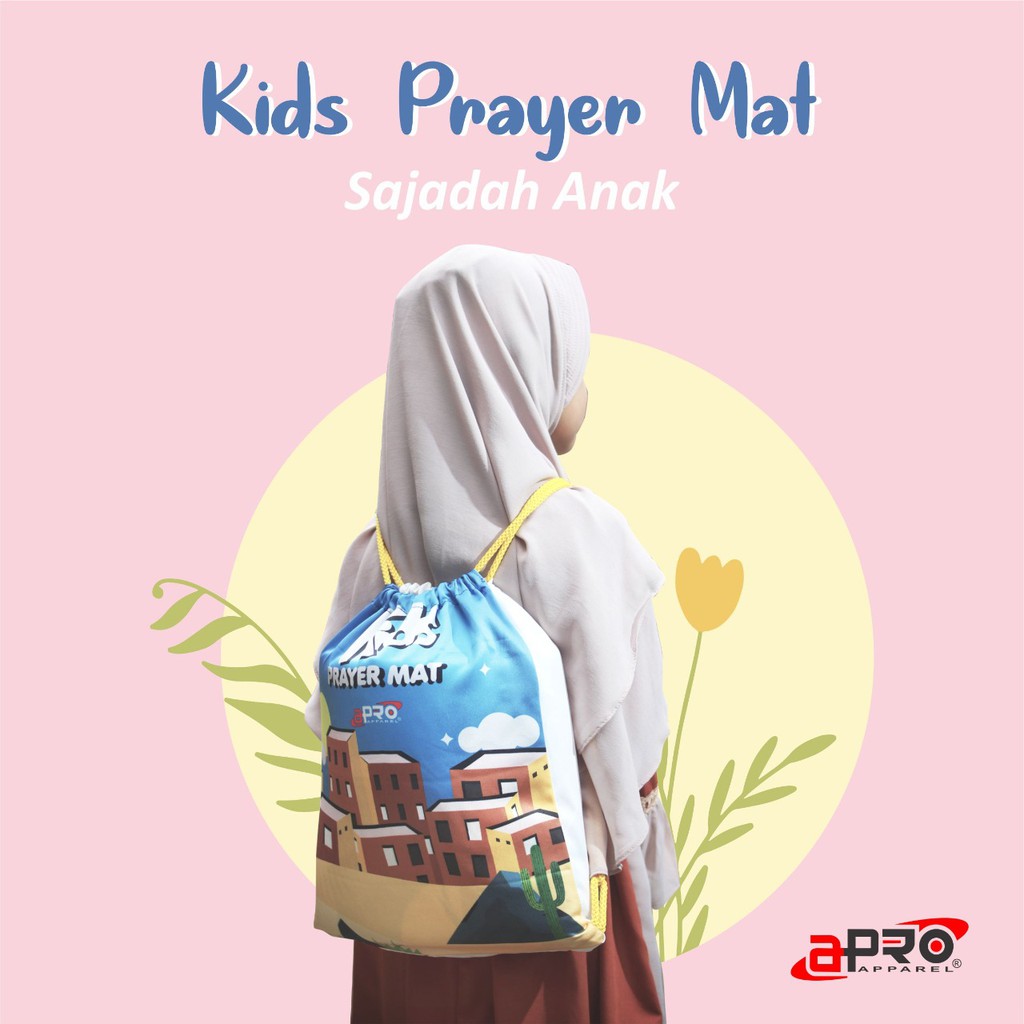 Sajadah Anak Premium Empuk Elegan Motif Printing Sejadah Prayer Mat Anti Slip Original Apro Apparel