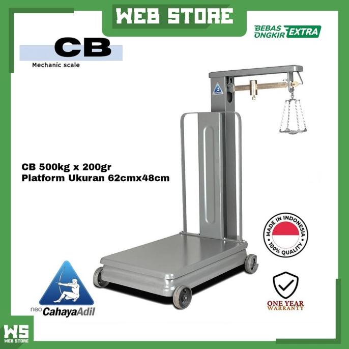 Timbangan Duduk 500kg Mekanik Manual Scale Cahaya Adil CB 500 Pagar