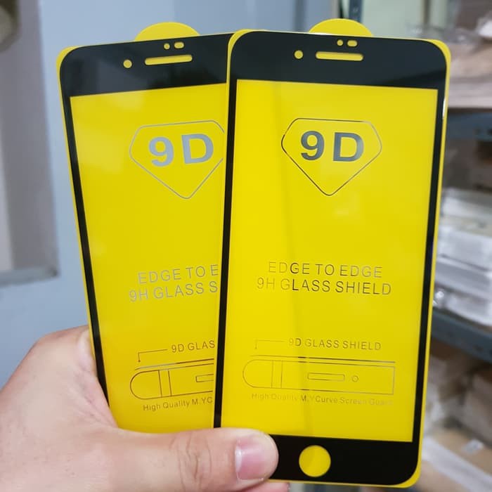 TEMPERED GLASS FULL LEM 6D IPHONE 7 PLUS IPHONE 8 PLUS - BLACK WHITE