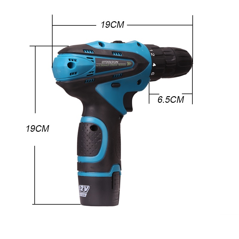 12V Mesin Bor Baterai Tangan Cordless Drill Battery  Screwdriver Torque Cordless Drill Electric Drill