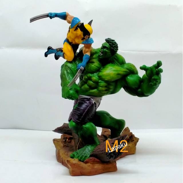 Statuette Sideshow - Marvel - Hulk Vs Wolverine 58 Cm