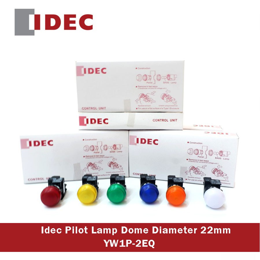 Jual IDEC Pilot lamp YW1P-2EQ LED IDEC warna merah kuning hijau amber biru putih | Shopee Indonesia