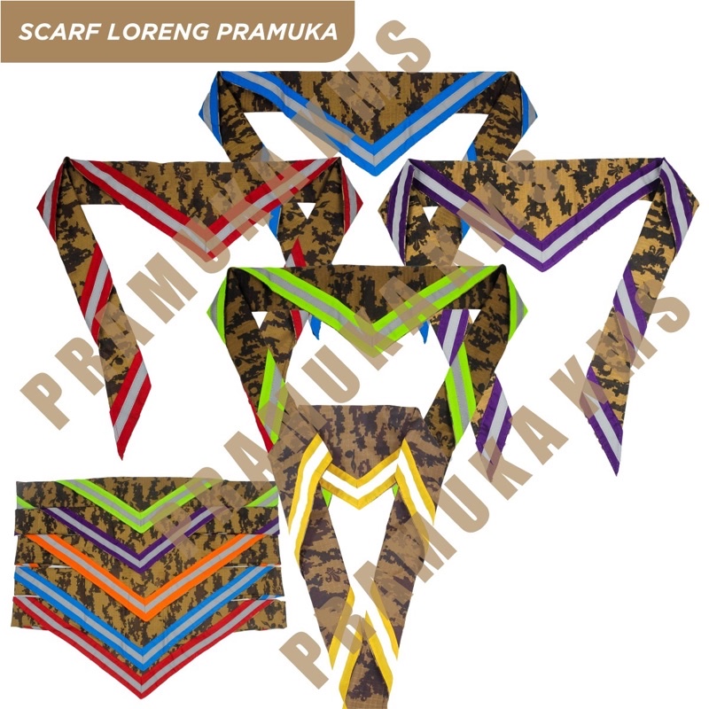 SCARF PRAMUKA SCRAFT LORENG PRAMUKA SCRAF MENYALA SKRAF DORENG PRAMUKA SCOUT