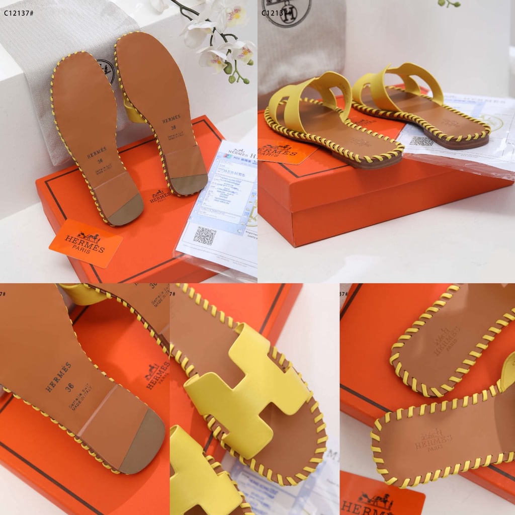 HO Tresse With Leather Flat Sandals C12137