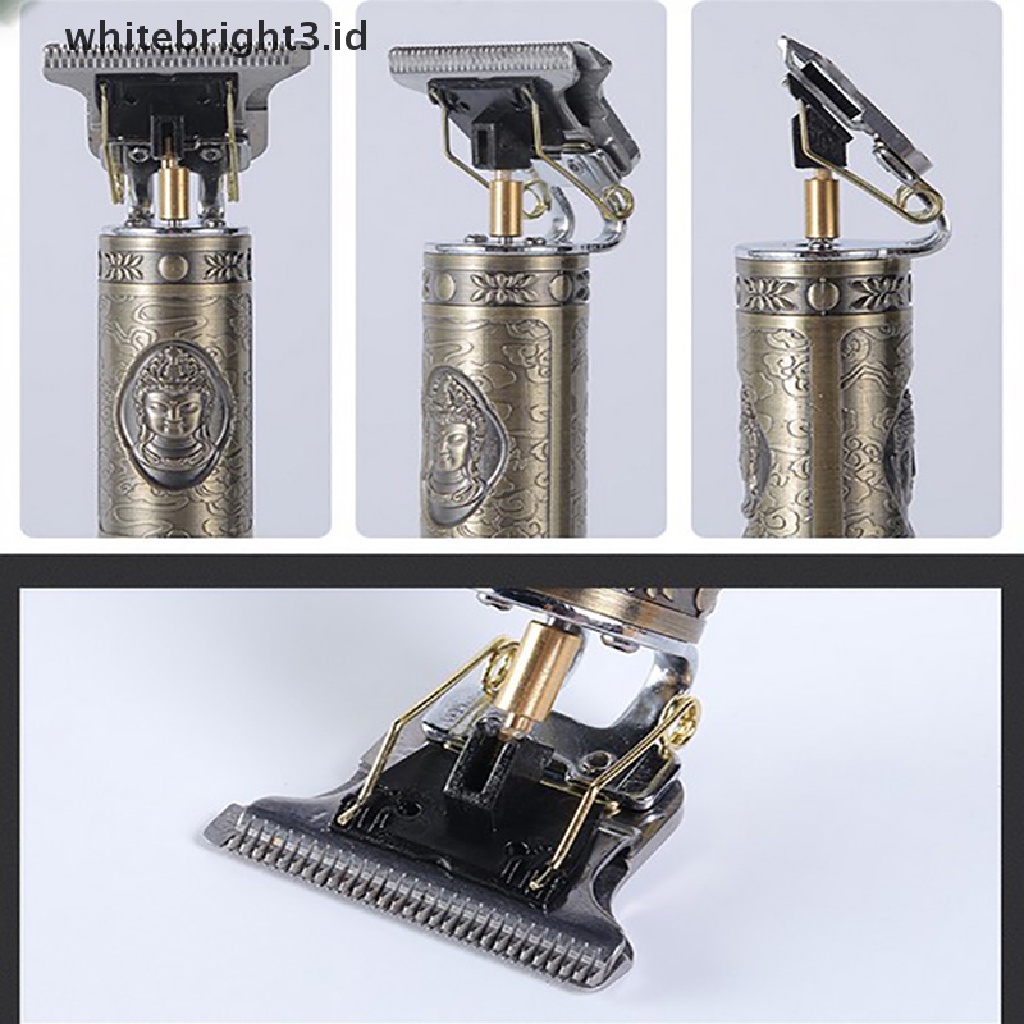 {whitebright3.id} T Shaped Hair Clipper Blade Dengan Stand T9 Blade Trimmer Pengganti Kepala Clipper