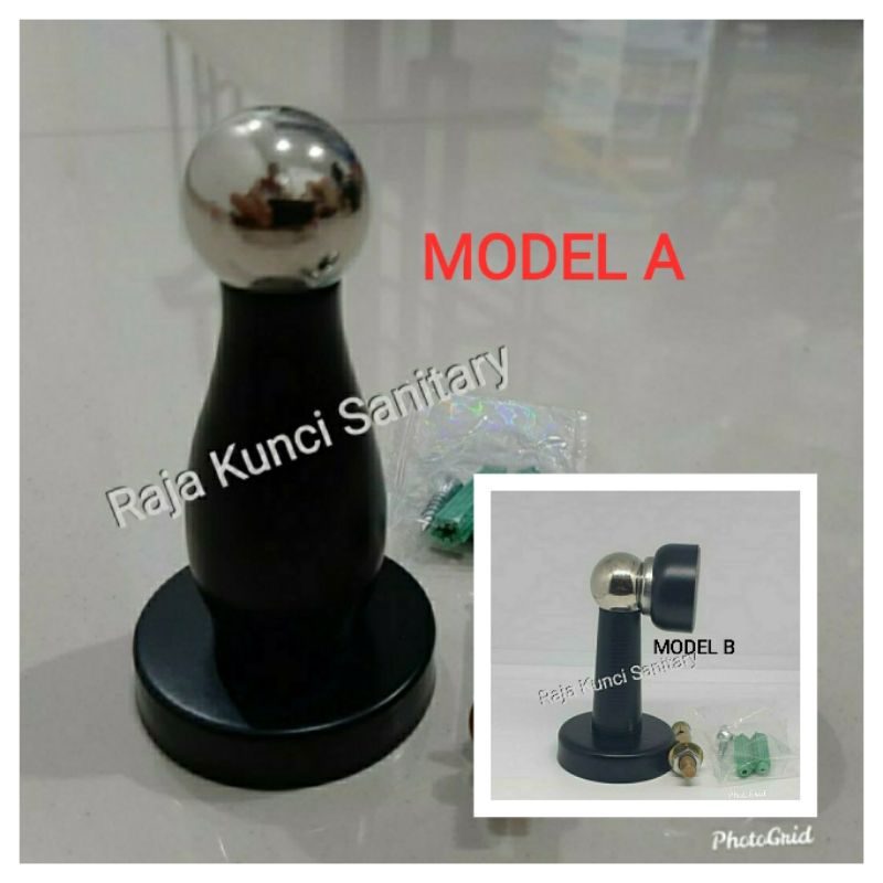 Door Stopper Magnet Stainless/Black/Ganjalan Pintu/Penahan Pintu/Stopper