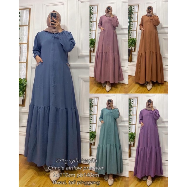 Gamis syifa Kasyifa Bordir Saku 076