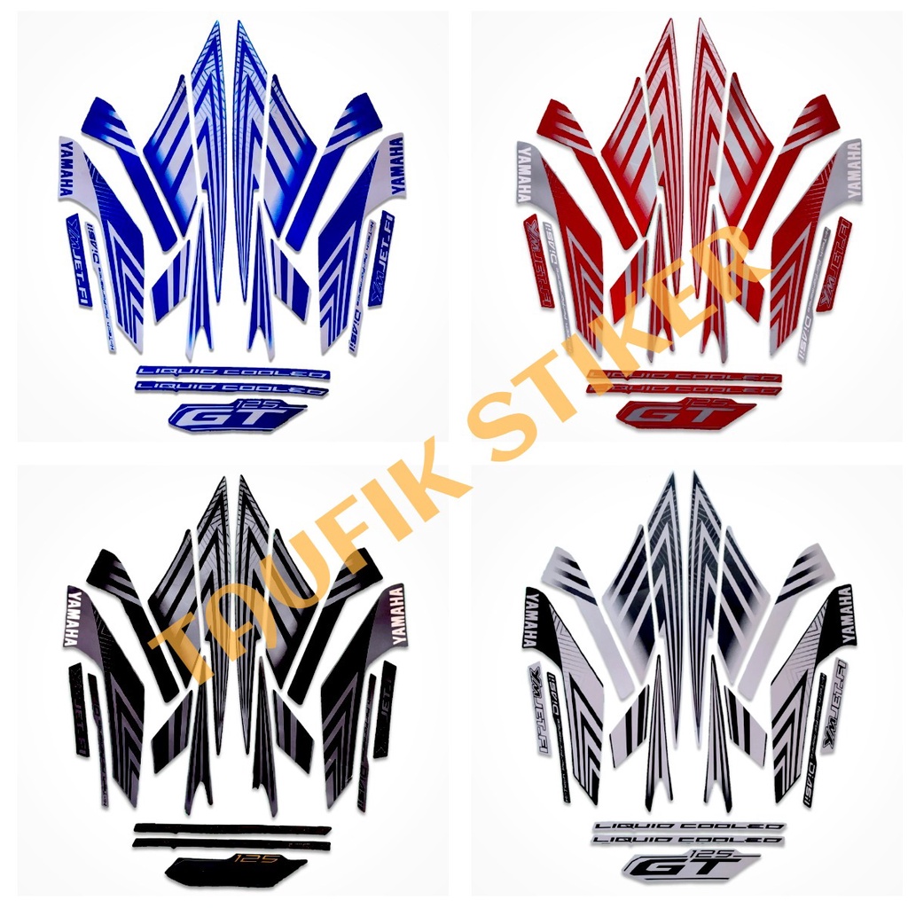 STRIPING LIS BODY MOTOR YAMAHA XEON GT 125 2014 SEPASANG STANDAR FULL SET