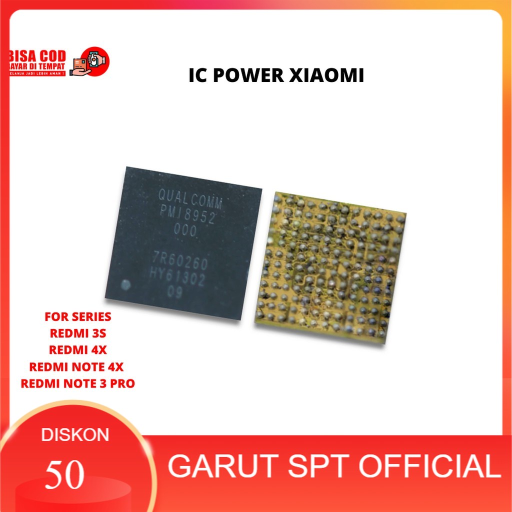 IC POWER XIAOMI REDMI 3S 4X / REDMI NOTE 4X / NOTE 3 PRO - PMI8952 ORIGINAL