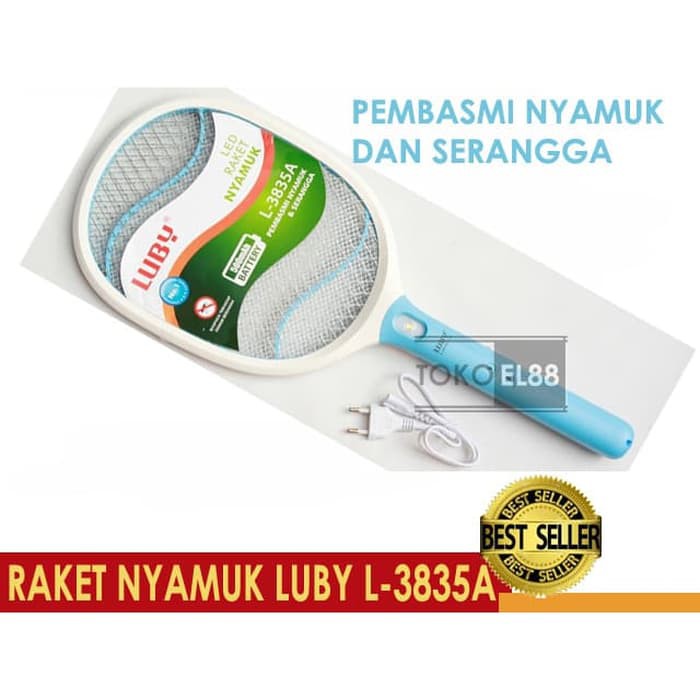 Raket Pengusir Nyamuk Setrum Listrik Luby L3835A Murah