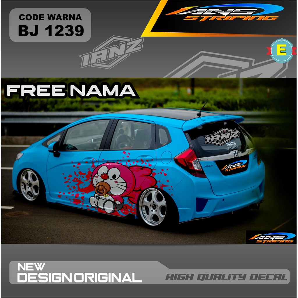 STICKER MOBIL HONDA JAZZ / VARIASI STIKER MOBIL BRO AGYA AYLA / STIKER DECAL MOBIL