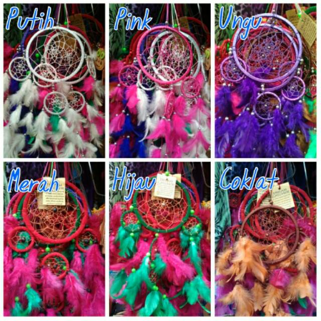 (BISA COD) DREAM CATCHER PENANGKAL MIMPI BURUK WARNA-WARNI - PAJANGAN DEKORASI DINDING PINTU RUMAH