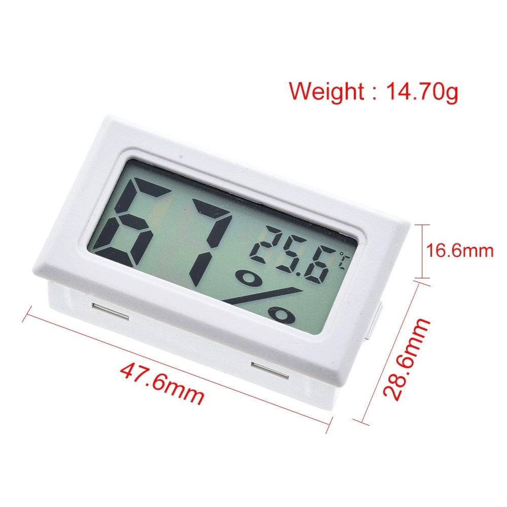 Digital Thermometer Hygrometer Humidity Meter Ukur persen Lembab Suhu
