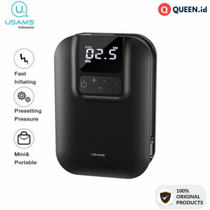 USAMS Mini Car Tire Pump - Pompa Angin Ban Motor Sepeda Portable ZB215