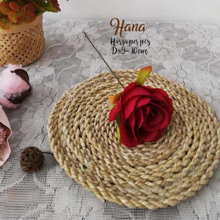 Bunga mawar plastik dekorasi/bunga plastik artificial-5