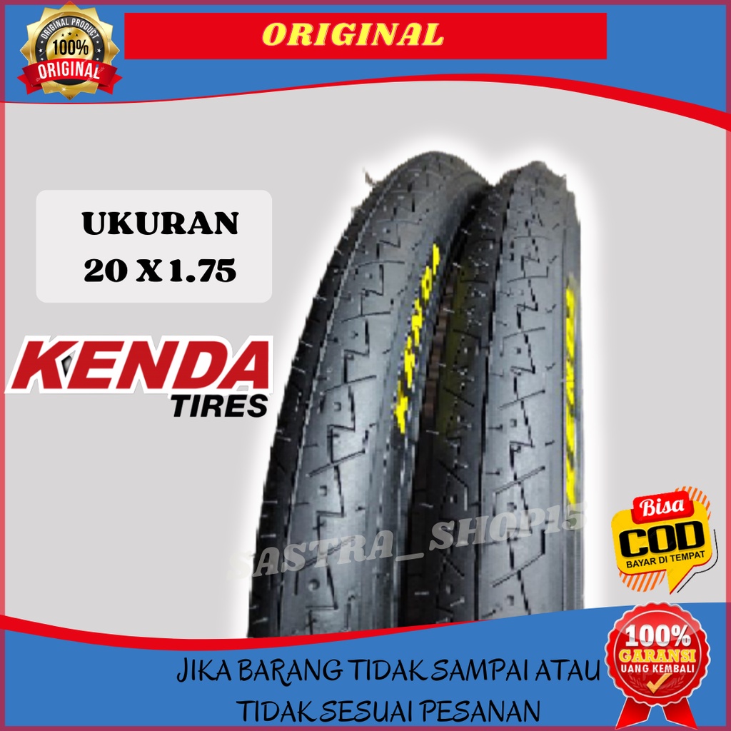 Ban Luar Sepeda 20 x 1.75 (406) Kenda Lipat Lipet BMX Mini Velo Minion