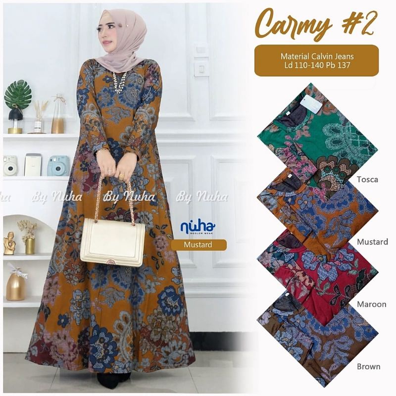 Carmy Dress 2 - Gamis Calvin Jeans Terbaru LD110+ / 023-6638