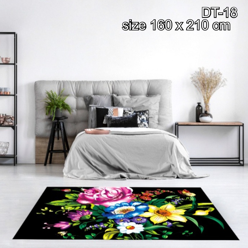 Karpet Lantai Permadani Berbagai motif Anti Slip Terjangkau Ukuran 160cm X 210cm WD