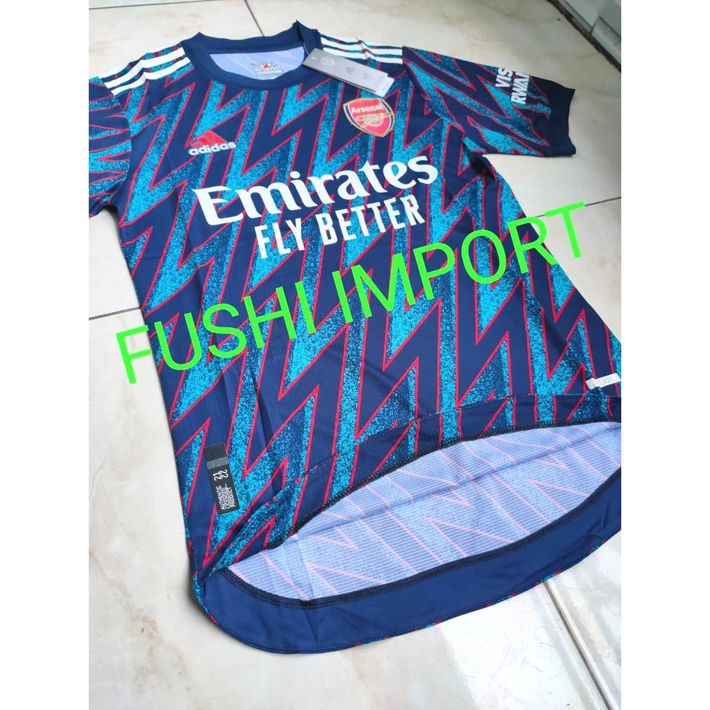 HQ PLAYER ISSUE HEAT RDY - JERSEY BOLA ARSENALL 3RD THIRD 2021-2022 HQ HEAT-RDY IMPORT