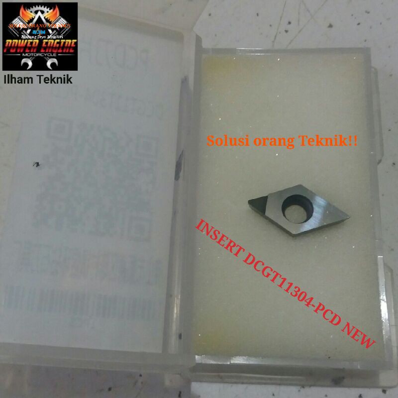 INSERT bubut pahat bubut insert pcd insert  DCGT11T304-PCD New atau Insert Kinclong atau Alat Bubut