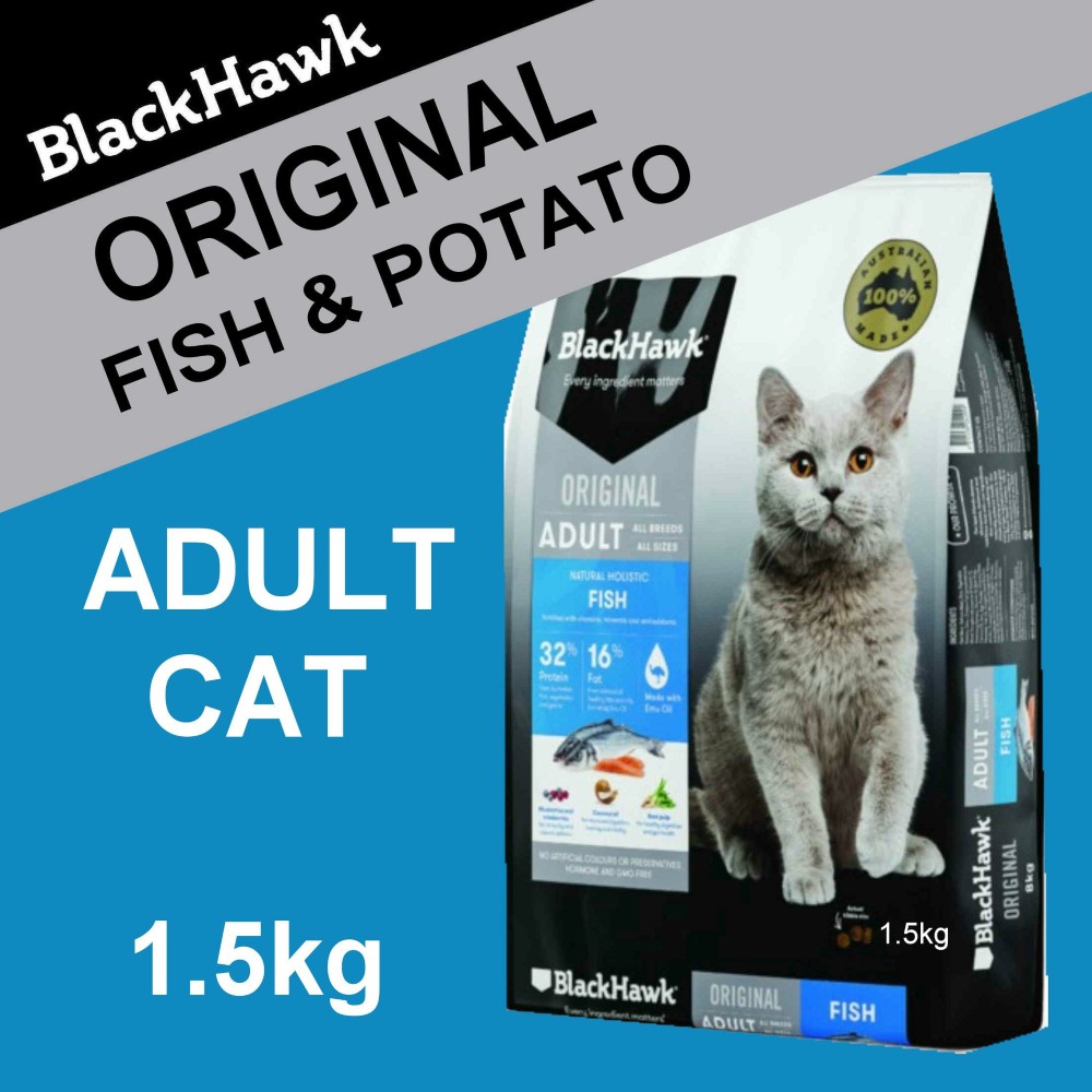 Makanan Kucing Dewasa Blackhawk Adult Cat Food Chicken Rice 8kg All Breed Shopee Indonesia