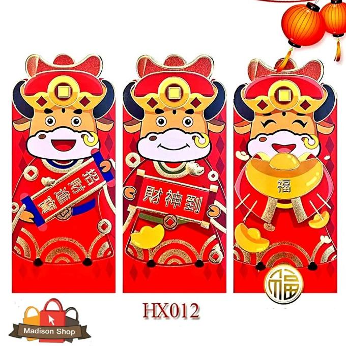 

HX012 Angpao Panjang isi 3 Kerbau Emas Raja Ampao Imlek Ampau Premium