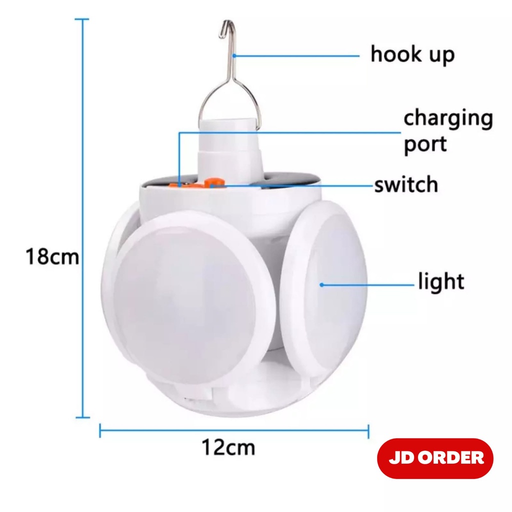 Lampu Solar LED Emergency 45w Solar Charging Lampu Darurat Camping