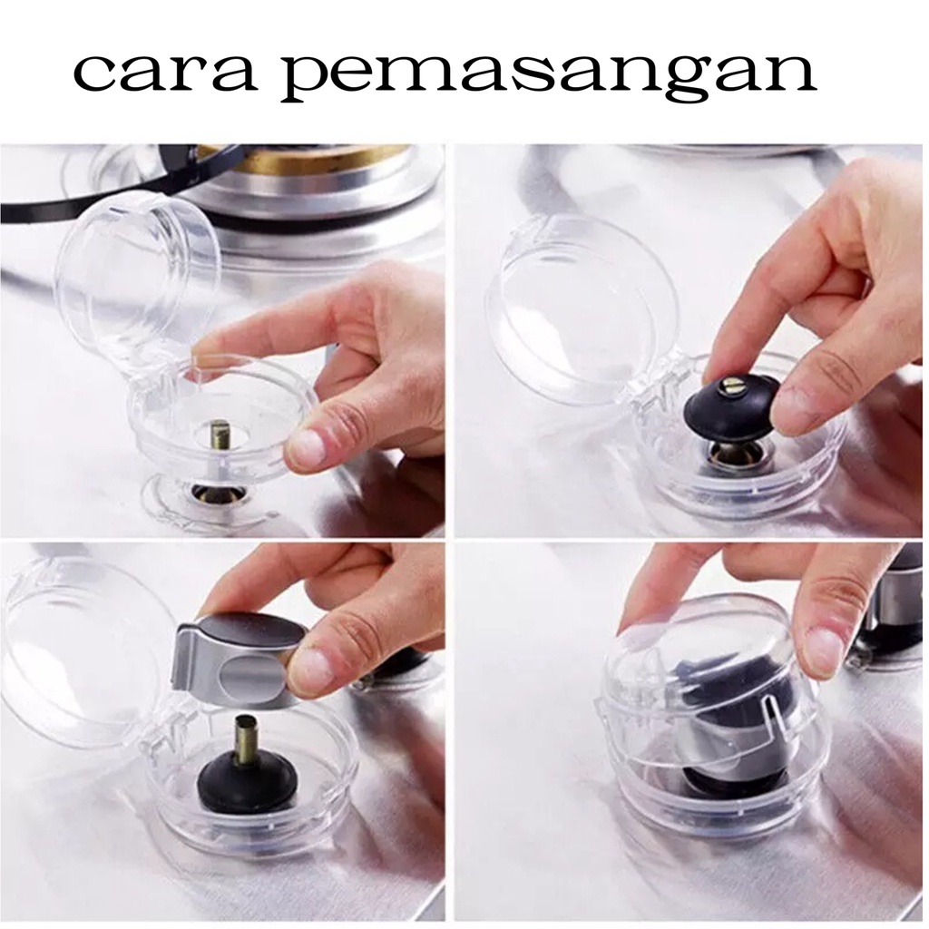 ALAT PELINDUNG KNOB KOMPOR GAS / KNOP COVER PENUTUP TRANSPARAN