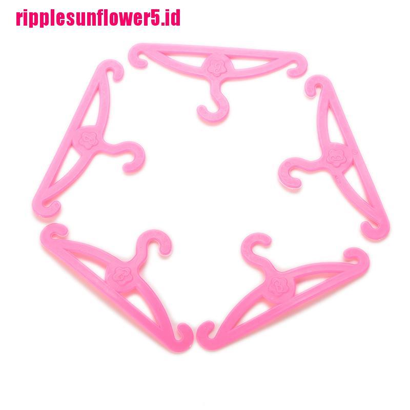 50pcs Gantungan Baju Warna Pink Untuk Boneka Barbie