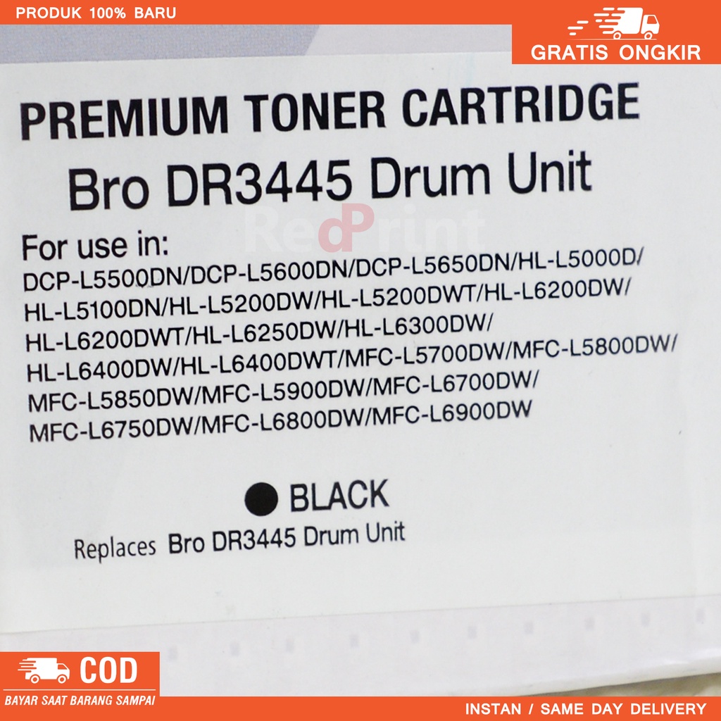 Drum Unit DR-3445 Printer Brother DCP-L5500DN, DCP-L5600DN, DCP-L5650DN, HL-L5000D, HL-L5100DN, HL-L5200DW, HL-L6200DW, HL-L6250DW, HL-L6300DW, HL-L6400DW, MFC-L5700DW, MFC-L5800DW, MFC-L5850DW, MFC-L5900DW, MFC-L6700DW