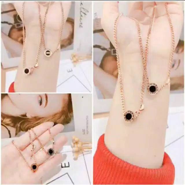 Kalung Pendek Rantai Sisik Titanium Antikarat Premium