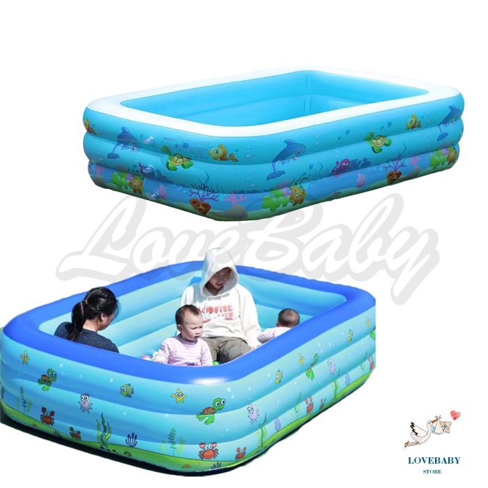 LBS Kolam Renang Anak Kolam Mandi Bola Ukuran Jumbo Inflatable Pool Kolam Renang Karet