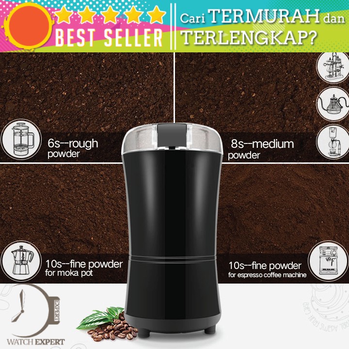 Bisa COD Alat Penggiling Biji Kopi Elektrik Serbaguna Coffee Bean Grinder 400W - LISM SJ711