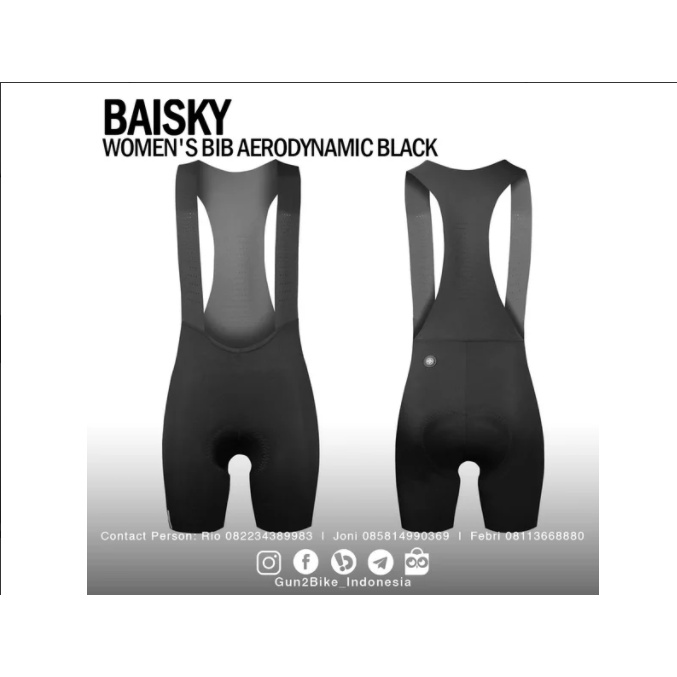 Bibshort Baisky Womens Bib Aerodynamic Black